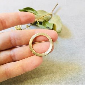 Vintage 50s WINARD 12KT Gold Filled Minimalist Round Circle Ring Pin